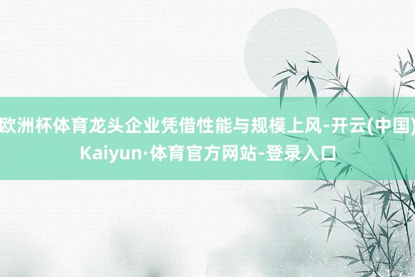 欧洲杯体育龙头企业凭借性能与规模上风-开云(中国)Kaiyun·体育官方网站-登录入口