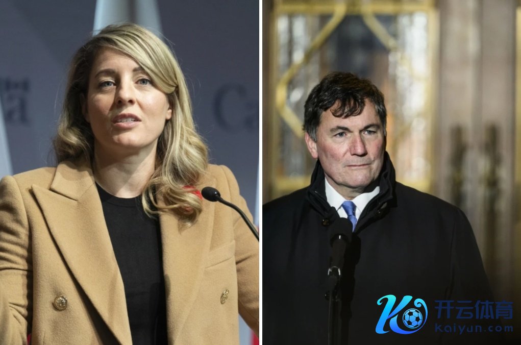△加拿大叮属部长梅拉妮·乔利（左）和财政部长多米尼克·勒布朗（右）