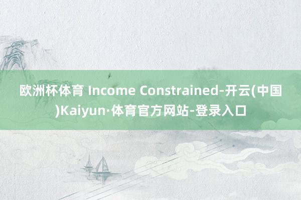 欧洲杯体育 Income Constrained-开云(中国)Kaiyun·体育官方网站-登录入口